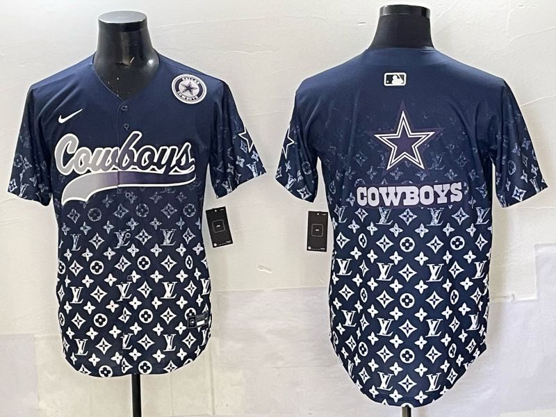 Men 2025 Dallas Cowboys Blank Drak Blue Nike Limited NFL Jersey 014